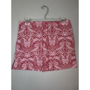 I.N. San Francisco Mini Skirt Y2K Vintage Red Paisley Bandana Juniors 9 Boho 90s